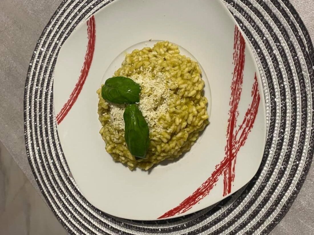 risotto al pesto di zucchine