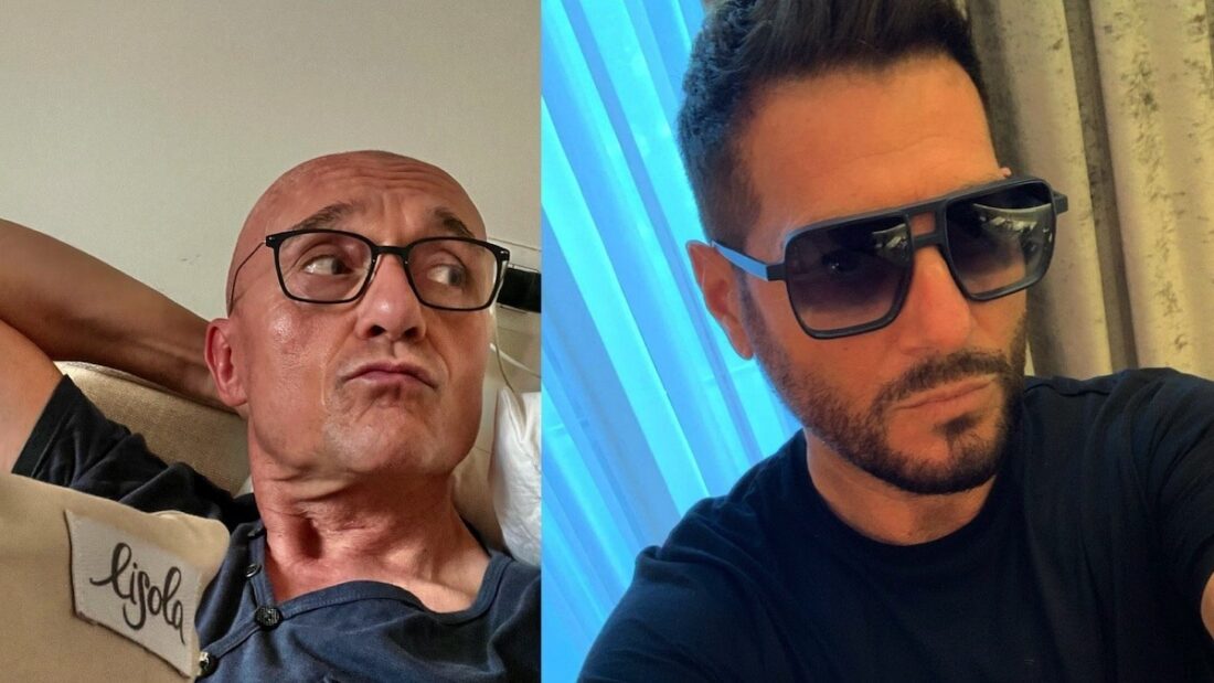 I due conduttori TV Alfonso Signorini ed Enrico Papi