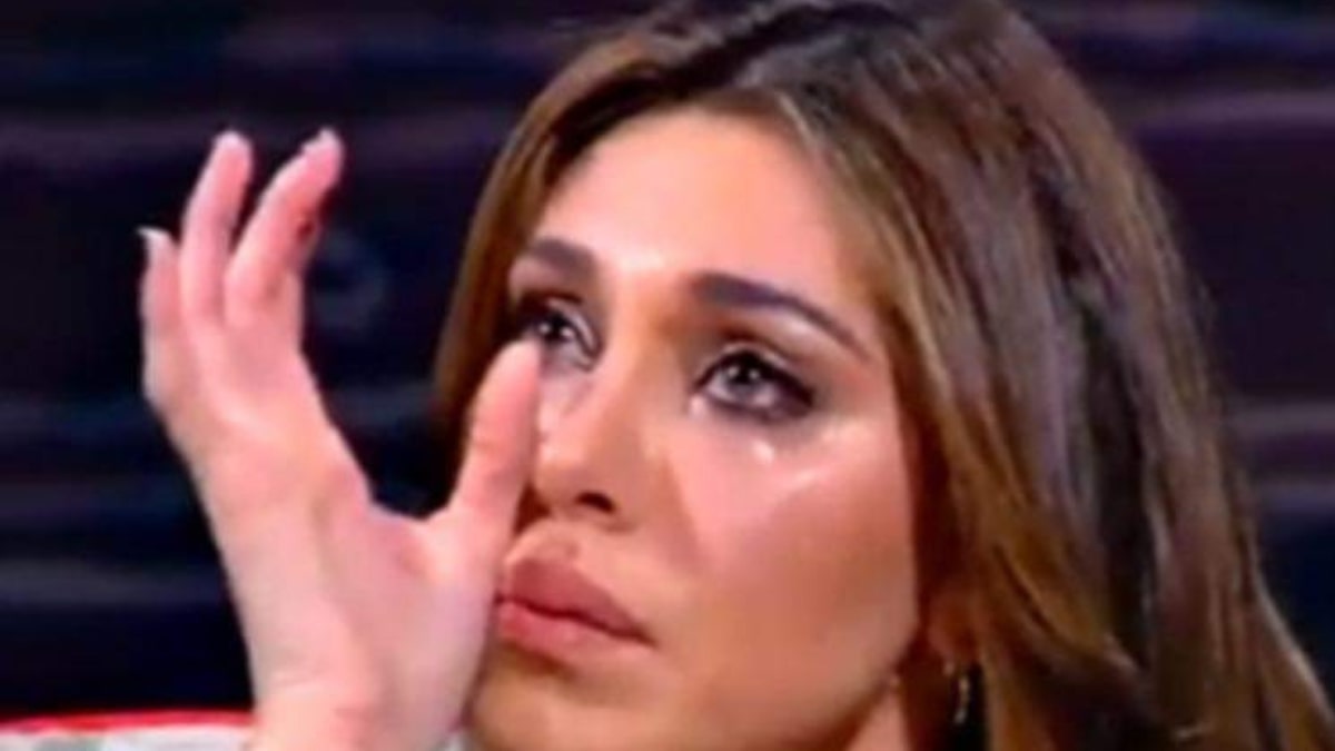 Belén Rodriguez in lacrime