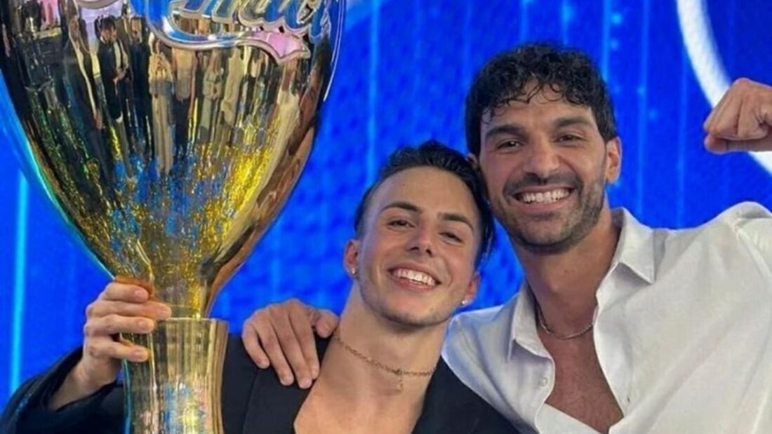 Mattia dopo la vittoria