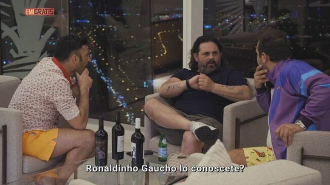 Fabio Cordella a Emigratis con Pio e Amedeo