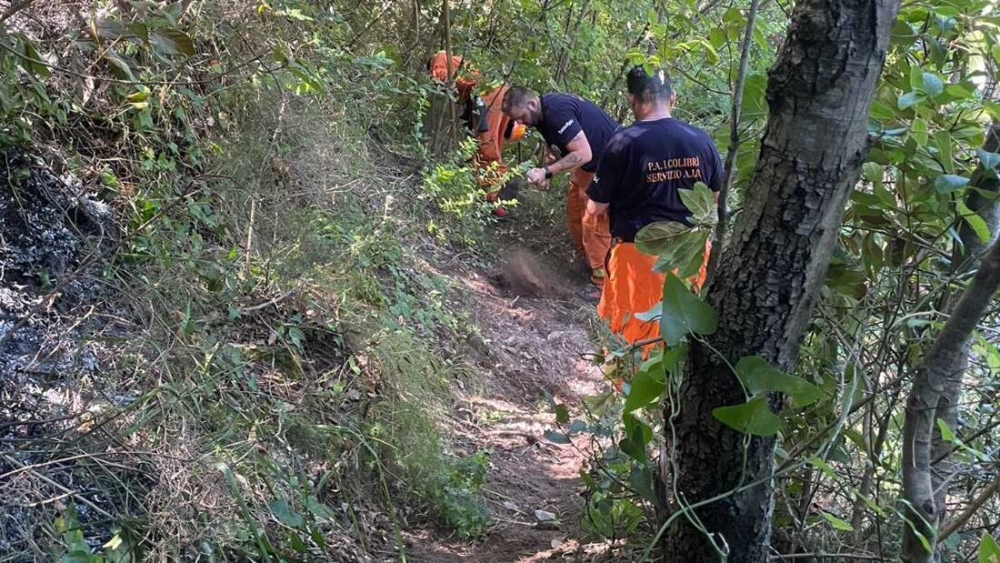 Incendio in località Ponticchio Maiori