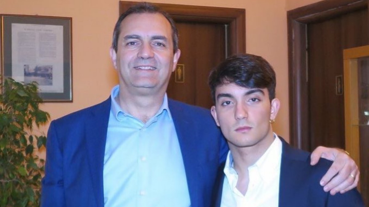 Luigi De Magistris e il figlio Andrea