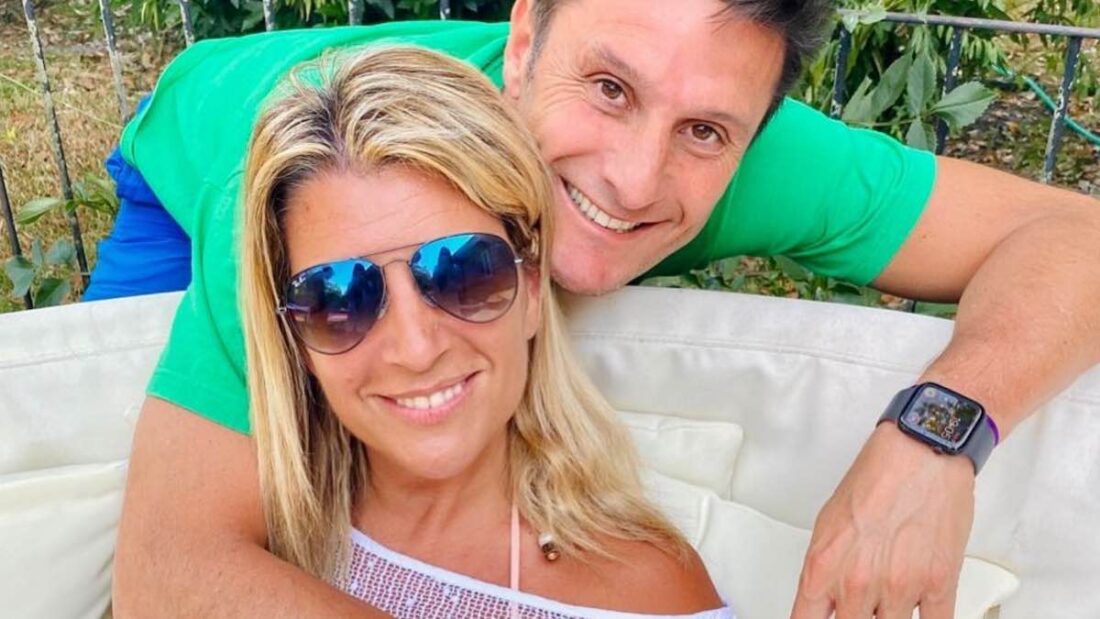 Javier Zanetti e la moglie Paula de la Fuente