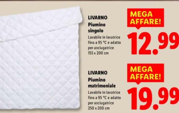 piumino volantino lidl