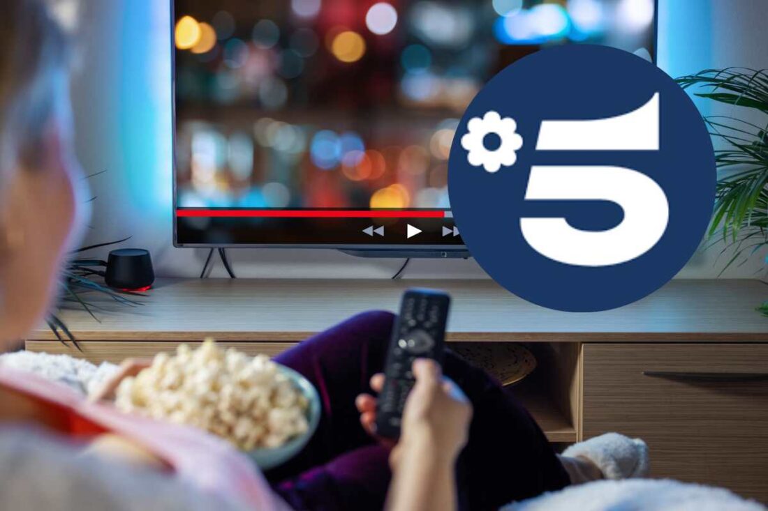 canale 5 logo guardare tv telecomando