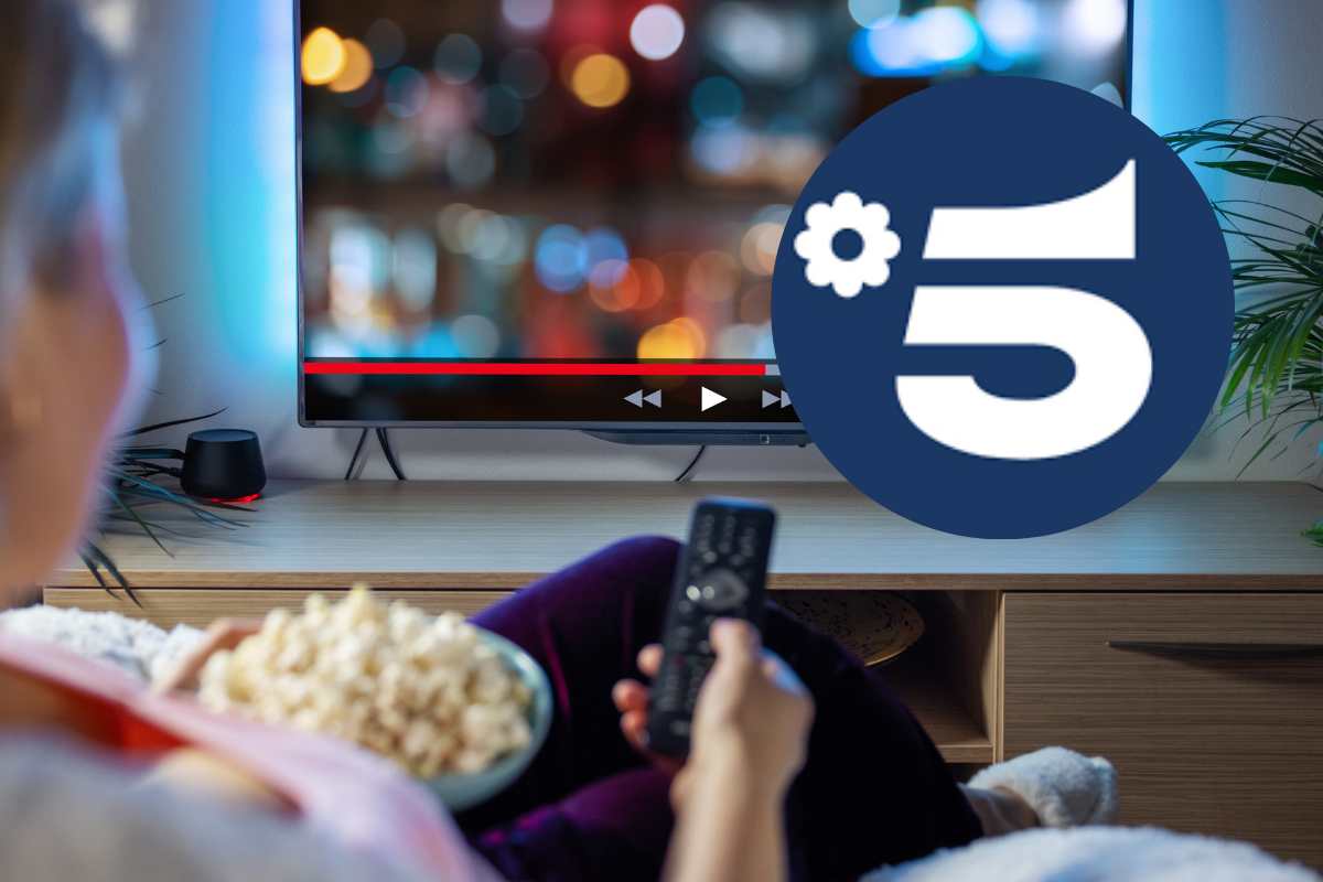 canale 5 logo guardare tv telecomando